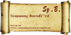 Szepessy Bocsárd névjegykártya